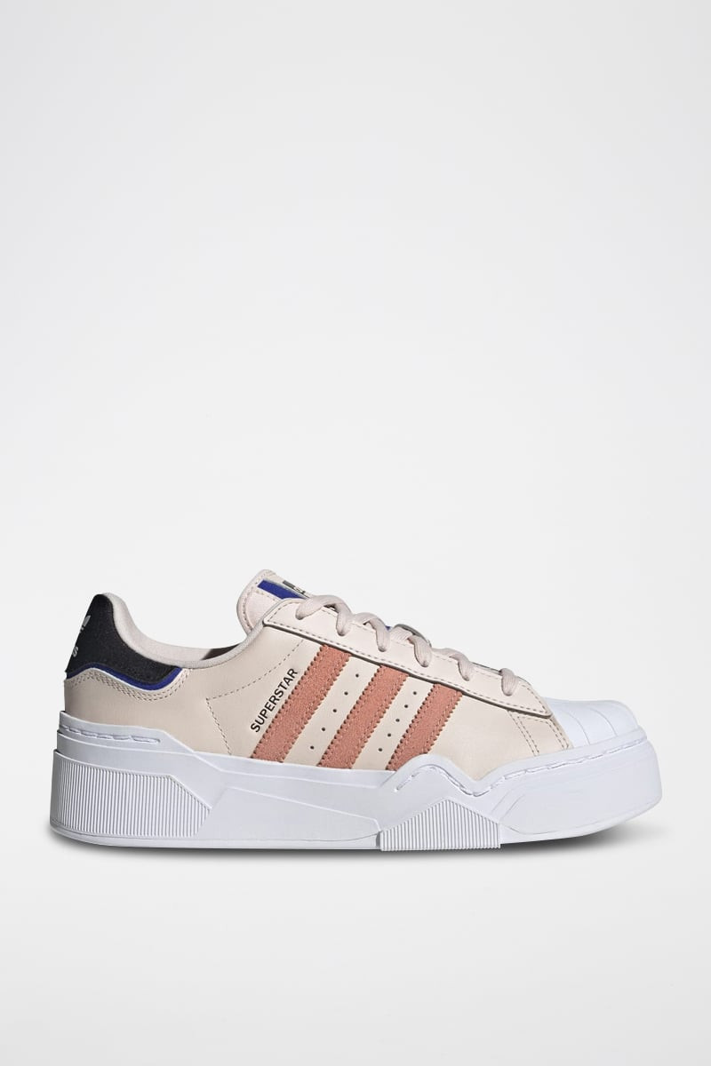 Sneakers plateformes en cuir Superstar Bonega - Beige et noir - 02 - 34307233