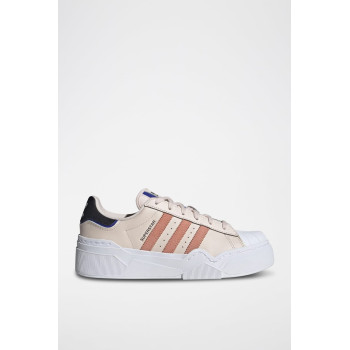 Sneakers plateformes en cuir Superstar Bonega - Beige et noir - 02 - 34307233