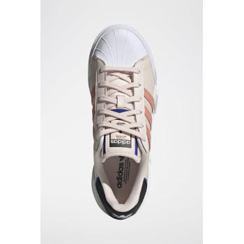 Sneakers plateformes en cuir Superstar Bonega - Beige et noir - 02 - 34307233