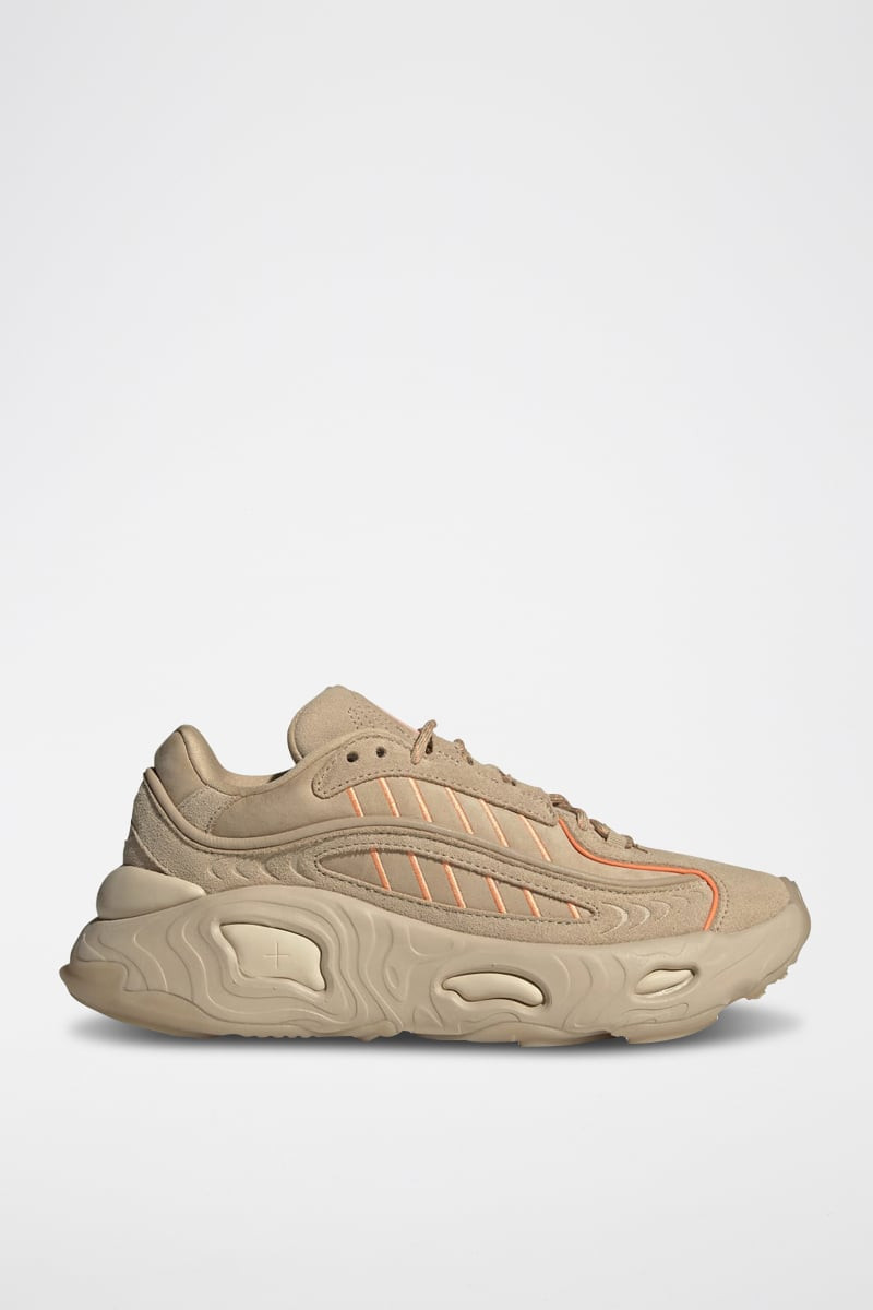 Sneakers en cuir Oznova - Beige et orange - 02 - 34134612