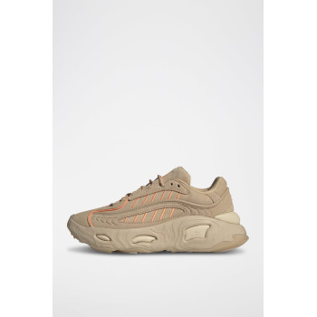 Sneakers en cuir Oznova - Beige et orange - 02 - 34134612