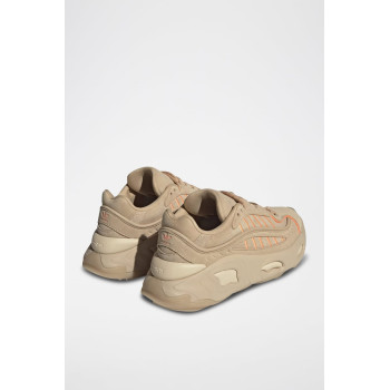 Sneakers en cuir Oznova - Beige et orange - 02 - 34134612