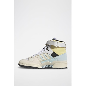 Sneakers montantes en cuir Forum 84 Hi W - Blanc et jaune - 02 - 34115939