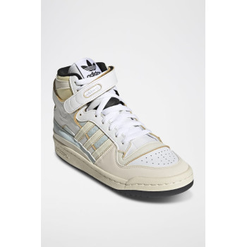 Sneakers montantes en cuir Forum 84 Hi W - Blanc et jaune - 02 - 34115939