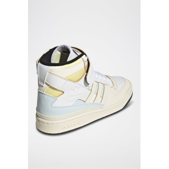 Sneakers montantes en cuir Forum 84 Hi W - Blanc et jaune - 02 - 34115939