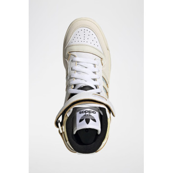 Sneakers montantes en cuir Forum 84 Hi W - Blanc et jaune - 02 - 34115939