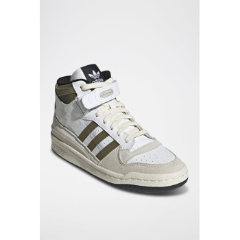 Sneakers montantes Forum Mid - Blanc et kaki - 02 - 34134309