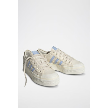 Sneakers plateformes Nizza Platform - Beige et bleu - 02 - 34134668