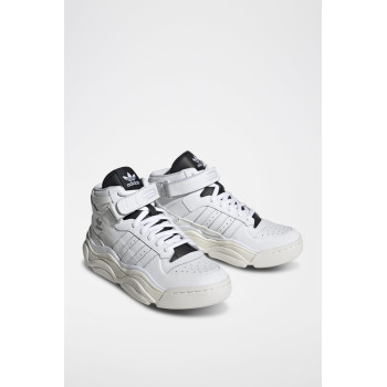 Sneakers montantes en cuir Forum Millencon - Blanc et noir - 02 - 34134683