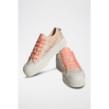 Sneakers plateformes Nizza Platform W - Blanc et saumon - 02 - 34143557