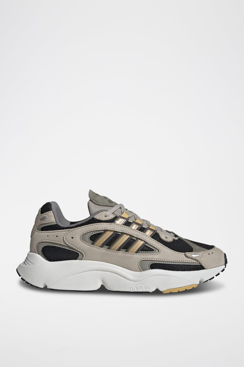 Sneakers en cuir Ozmillen - Gris et beige - 02 - 34135056