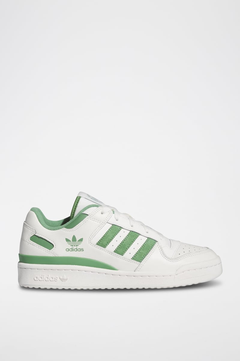 Sneakers en cuir pleine fleur Forum Low Cl - Blanc et vert - 02 - 34135261