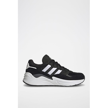 Chaussures de running en nubuck Adisuper - Noir et blanc - 02 - 34116144