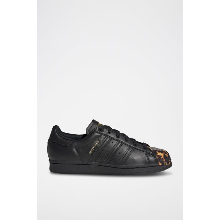 Sneakers en cuir Superstar - Noir et camel - 02 - 34329163