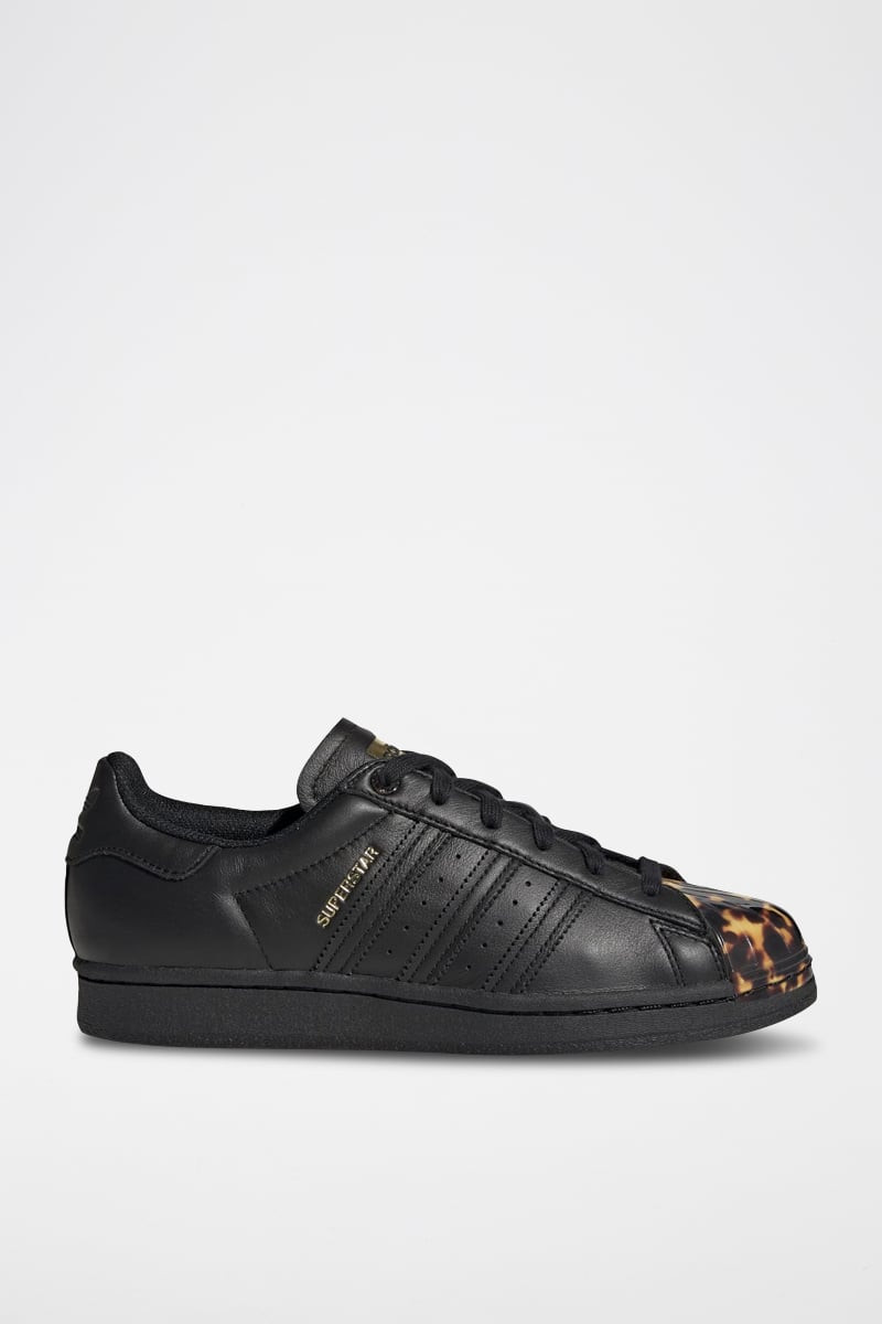 Sneakers en cuir Superstar - Noir et camel - 02 - 34329163