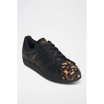 Sneakers en cuir Superstar - Noir et camel - 02 - 34329163