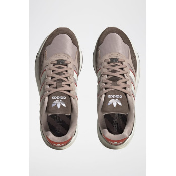 Sneakers en nubuck Retropy F90 - Taupe et anthracite - 02 - 34329119