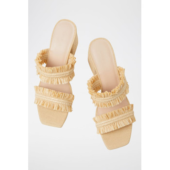 Mules à talons - Beige - 02 - 34244422