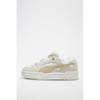 Baskets plateformes en nubuck Puma-180 - Gris clair et beige - 02 - 34357884