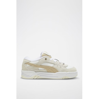 Baskets plateformes en nubuck Puma-180 - Gris clair et beige - 02 - 34357884