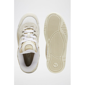 Baskets plateformes en nubuck Puma-180 - Gris clair et beige - 02 - 34357884