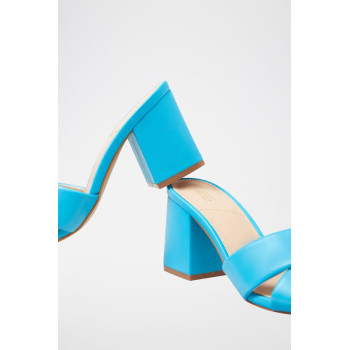 Mules à talons - Turquoise - 02 - 34244421