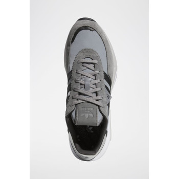 Sneakers en cuir Retropy F2 - Gris et noir - 02 - 34329027