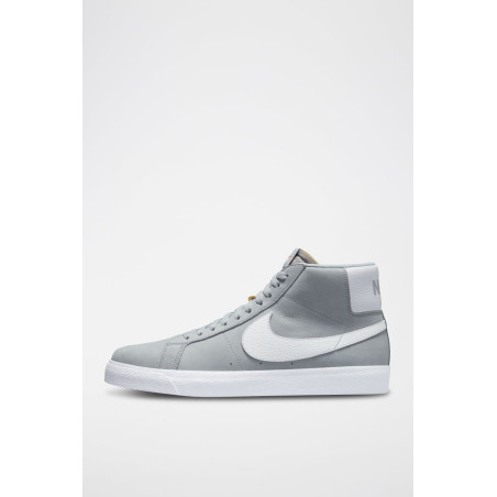 Nike SB Zoom Blazer Mid en cuir - Gris clair - 02 - 34333672