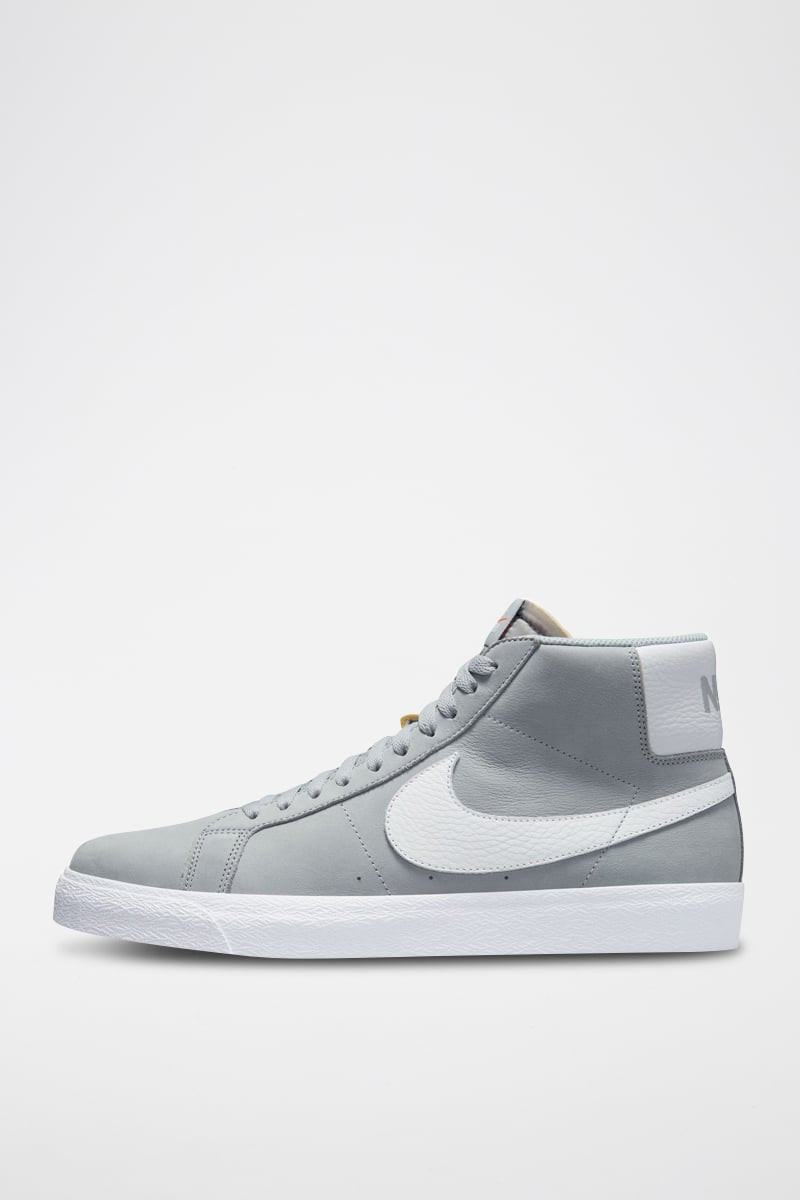 Nike SB Zoom Blazer Mid en cuir - Gris clair - 02 - 34333672