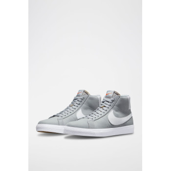 Nike SB Zoom Blazer Mid en cuir - Gris clair - 02 - 34333672