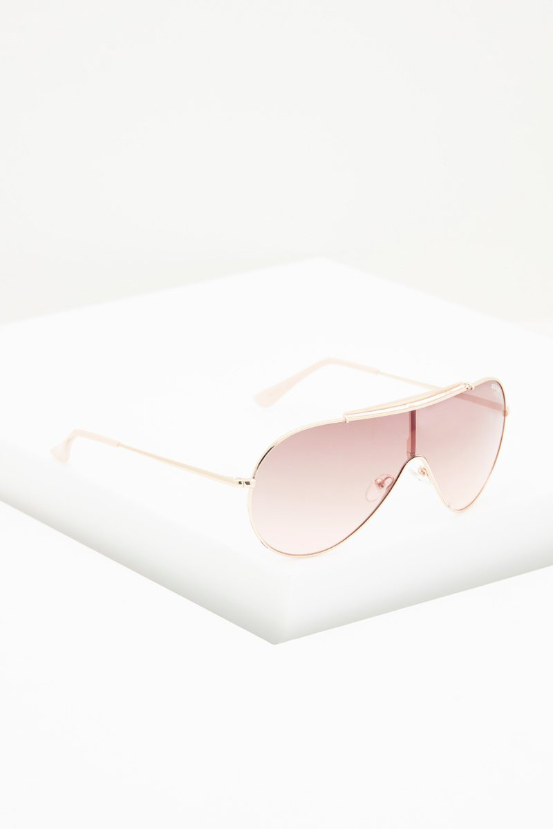 Lunettes de soleil femme - 
Catégorie 2 - Doré rose - Guess - 02 - 34372847