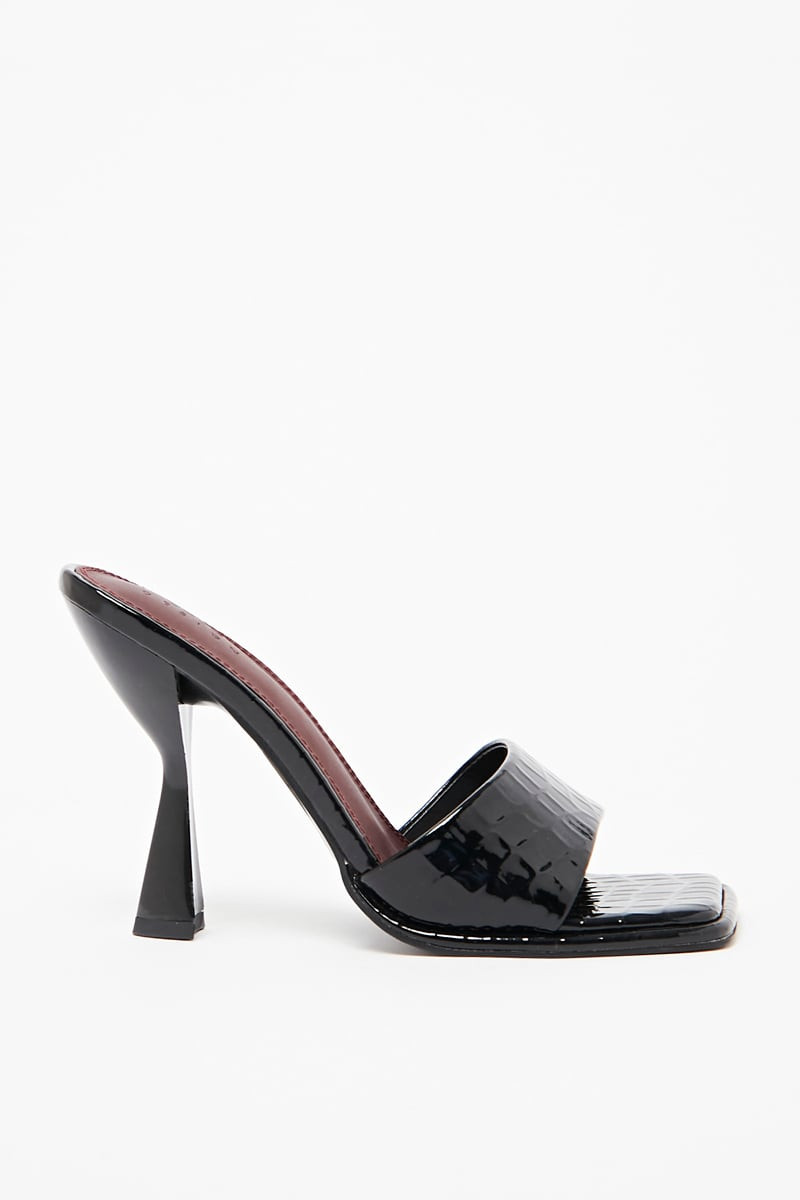 Mules à talons vernies - Noir - 02 - 33144375