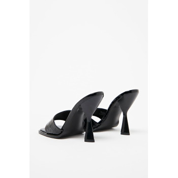 Mules à talons vernies - Noir - 02 - 33144375