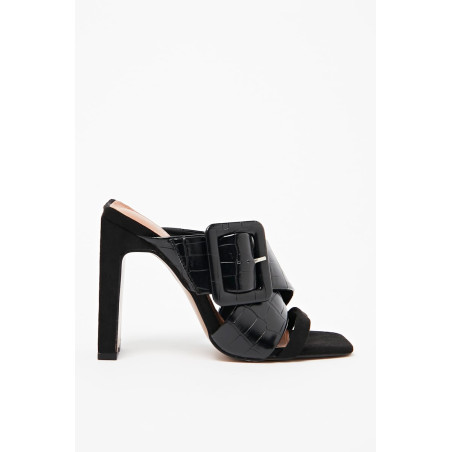 Mules à talons - Noir - 02 - 33143552