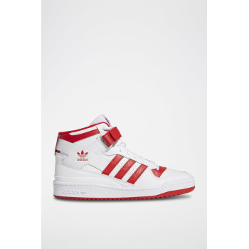 Sneakers montantes en cuir Forum MID - Blanc et rouge - 02 - 33528574