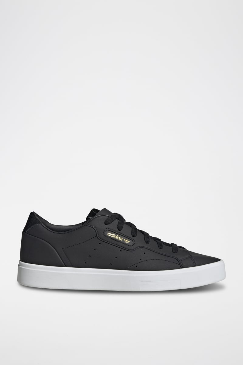 Sneakers en cuir Sleek - Noir - 02 - 33528564