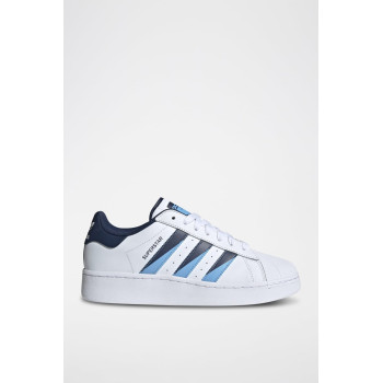 Sneakers en cuir Superstar - Blanc et bleu - 02 - 34307210