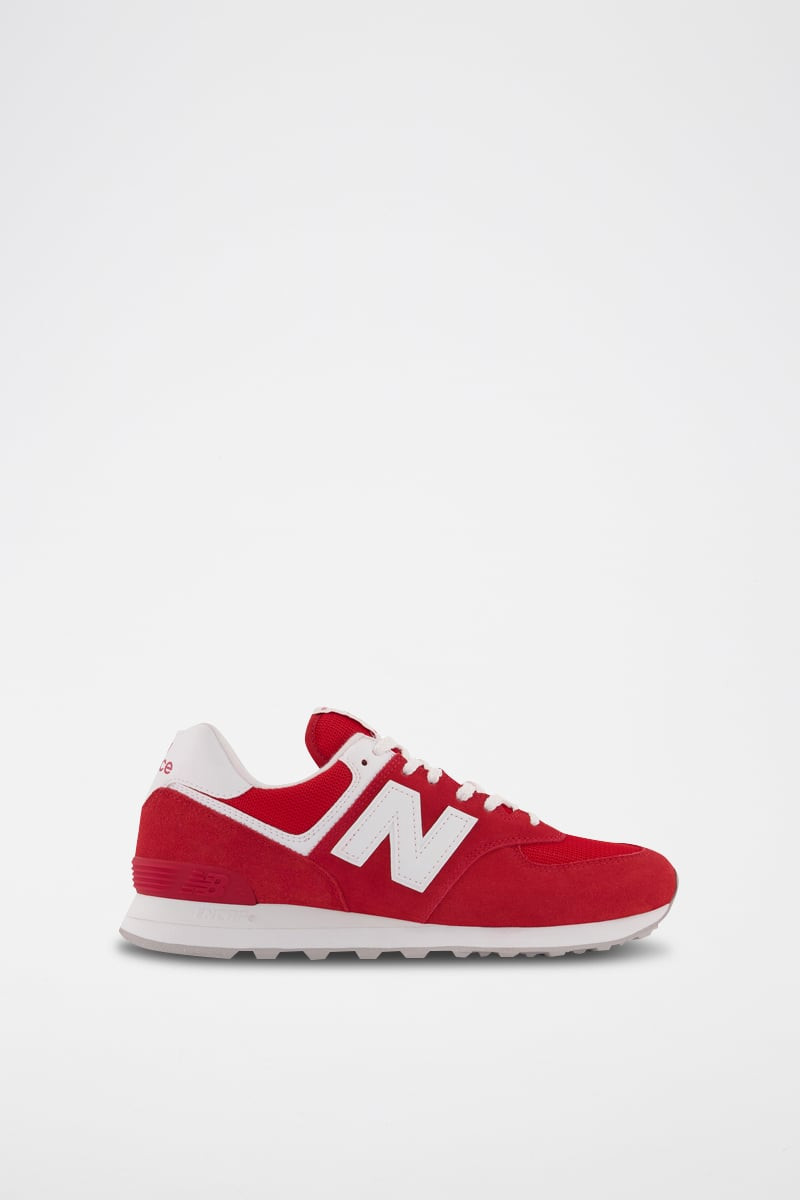 Sneakers en cuir 574 - Rouge et blanc - 02 - 34189654