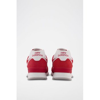 Sneakers en cuir 574 - Rouge et blanc - 02 - 34189654