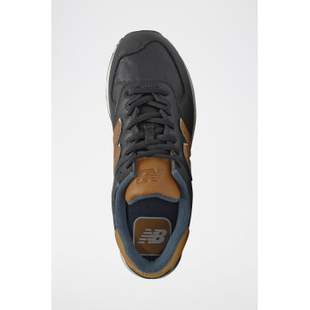 Sneakers en cuir 574 - Noir et marron - 02 - 34189674