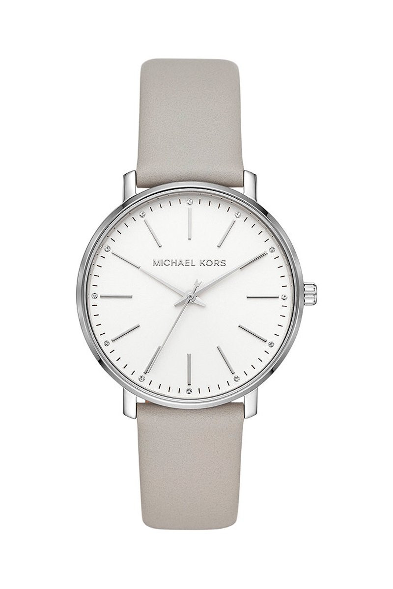 Montre à quartz en cuir Pyper - Gris et argenté - 02 - 34466231