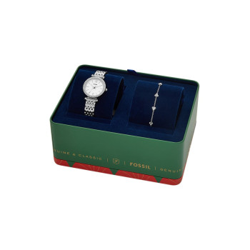 Coffret montre à quartz et bracelet - Argenté - 02 - 34466235