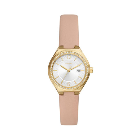 Montre à quartz en cuir Eevie - Rose et doré - 02 - 34466240