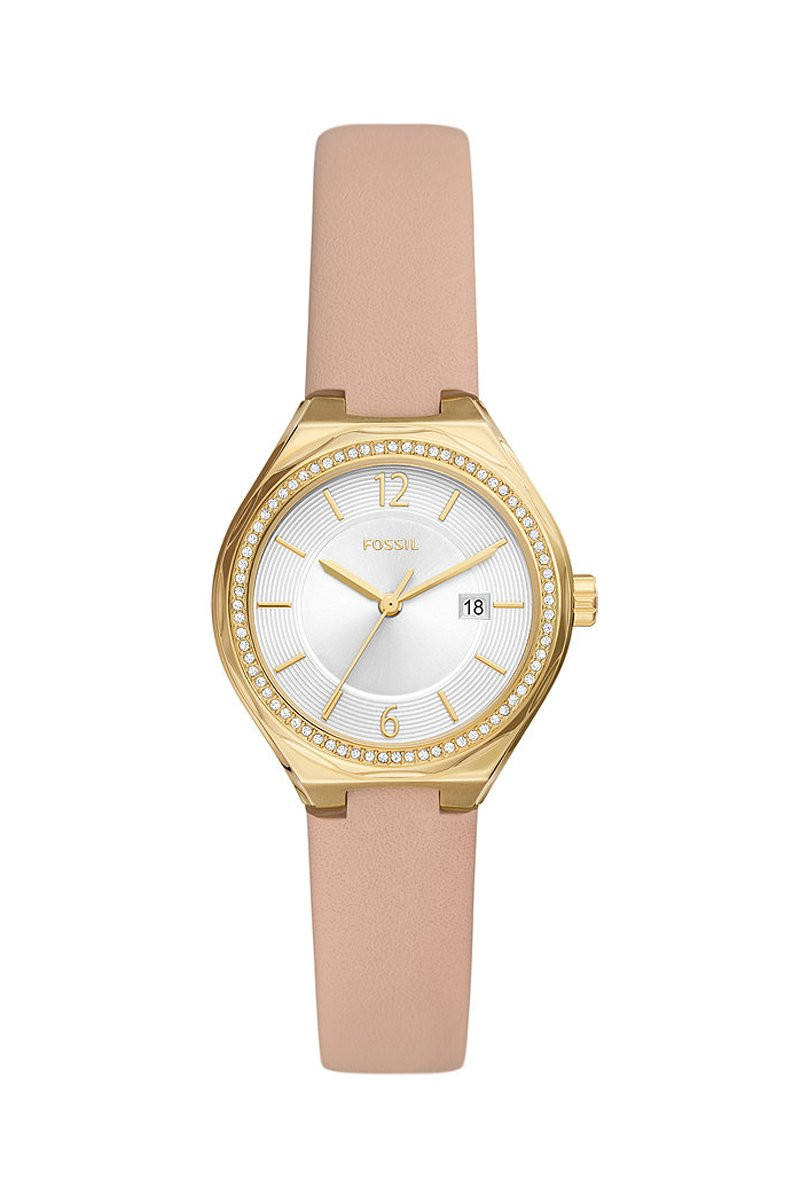 Montre à quartz en cuir Eevie - Rose et doré - 02 - 34466240