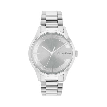 Montre à quartz en acier - Argenté - 02 - 34466260