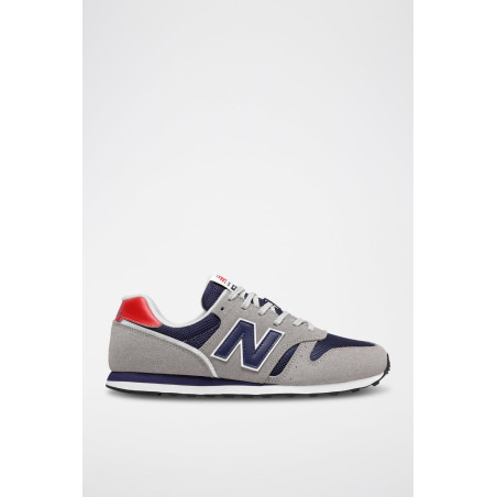 Sneakers en nubuck 373 - Gris et bleu foncé - 02 - 34189657