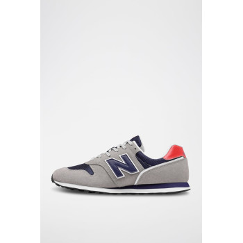 Sneakers en nubuck 373 - Gris et bleu foncé - 02 - 34189657