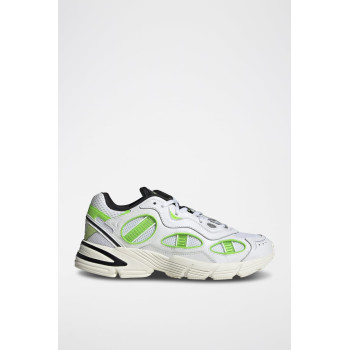 Sneakers en cuir Astir SN - Blanc et vert clair - 02 - 34329076