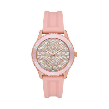 Montre à quartz en silicone Runway - Rose et doré rose - 02 - 34484144