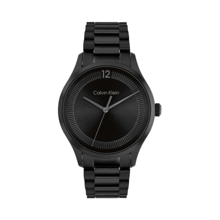 Montre à quartz en acier - Noir - 02 - 34484156